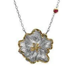 Silver Dahlia Necklace