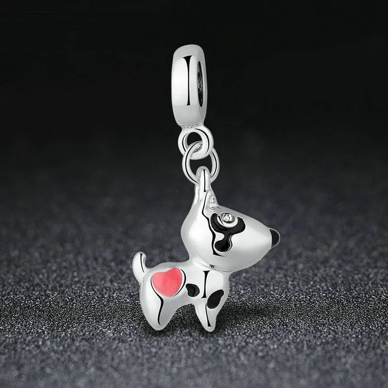 Silver Dog Dangle Charm