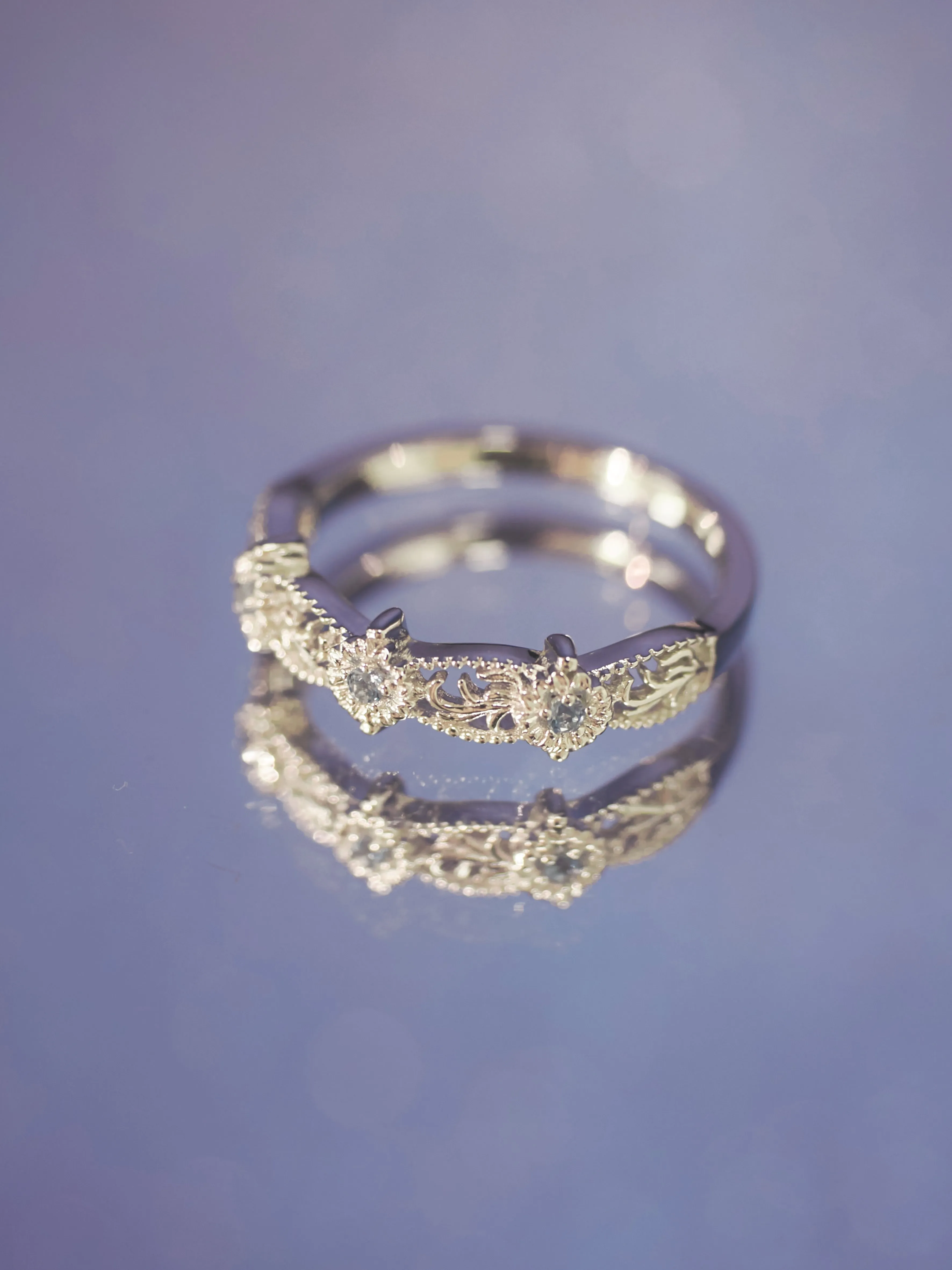 Silver Floral Ring - Aster