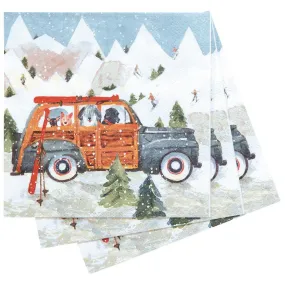 Ski Day Neutral Paper Cocktail Napkins (Pack of 20)