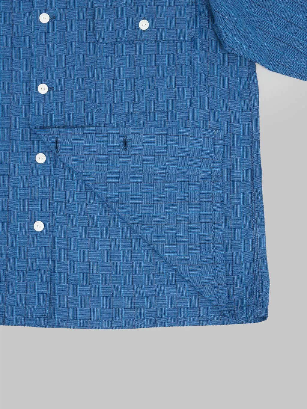 Studio D'Artisan 5706B "AWA-AI" Natural Indigo Shijira Plaid Shirt