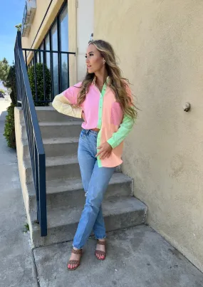 Summertime Sweet Button Down Top