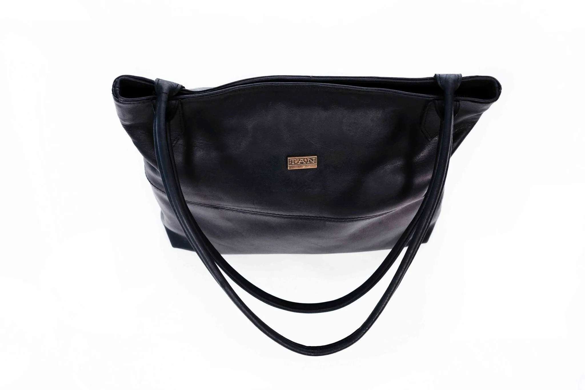 Tan Leather Goods - Ashley Leather Handbag | Black