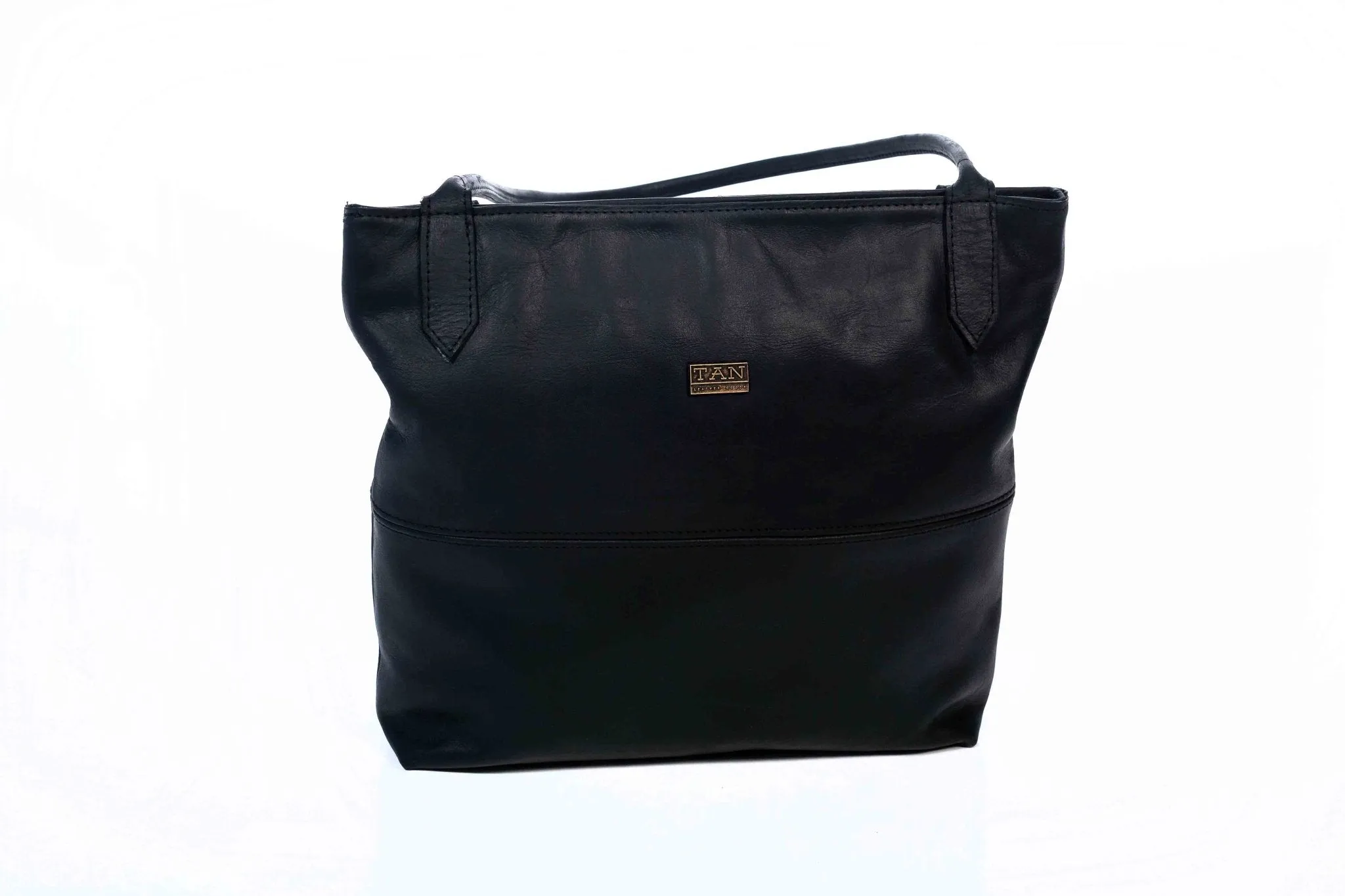 Tan Leather Goods - Ashley Leather Handbag | Black