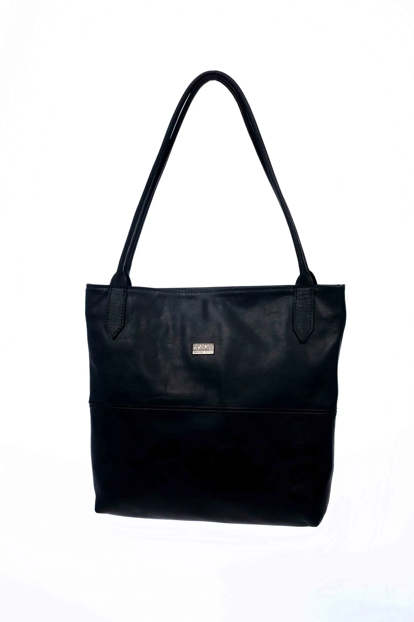 Tan Leather Goods - Ashley Leather Handbag | Black