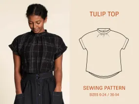 Tulip Top -Printed Pattern