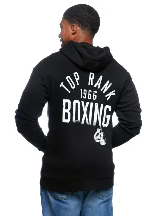 Unisex Top Rank Boxing Black Full Zip Hoodie