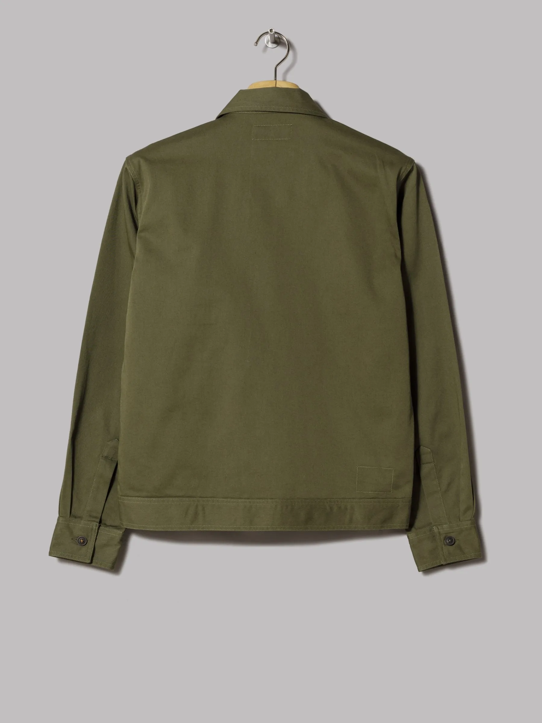 Universal Works Zip Uniform Jacket (Light Olive Twill)