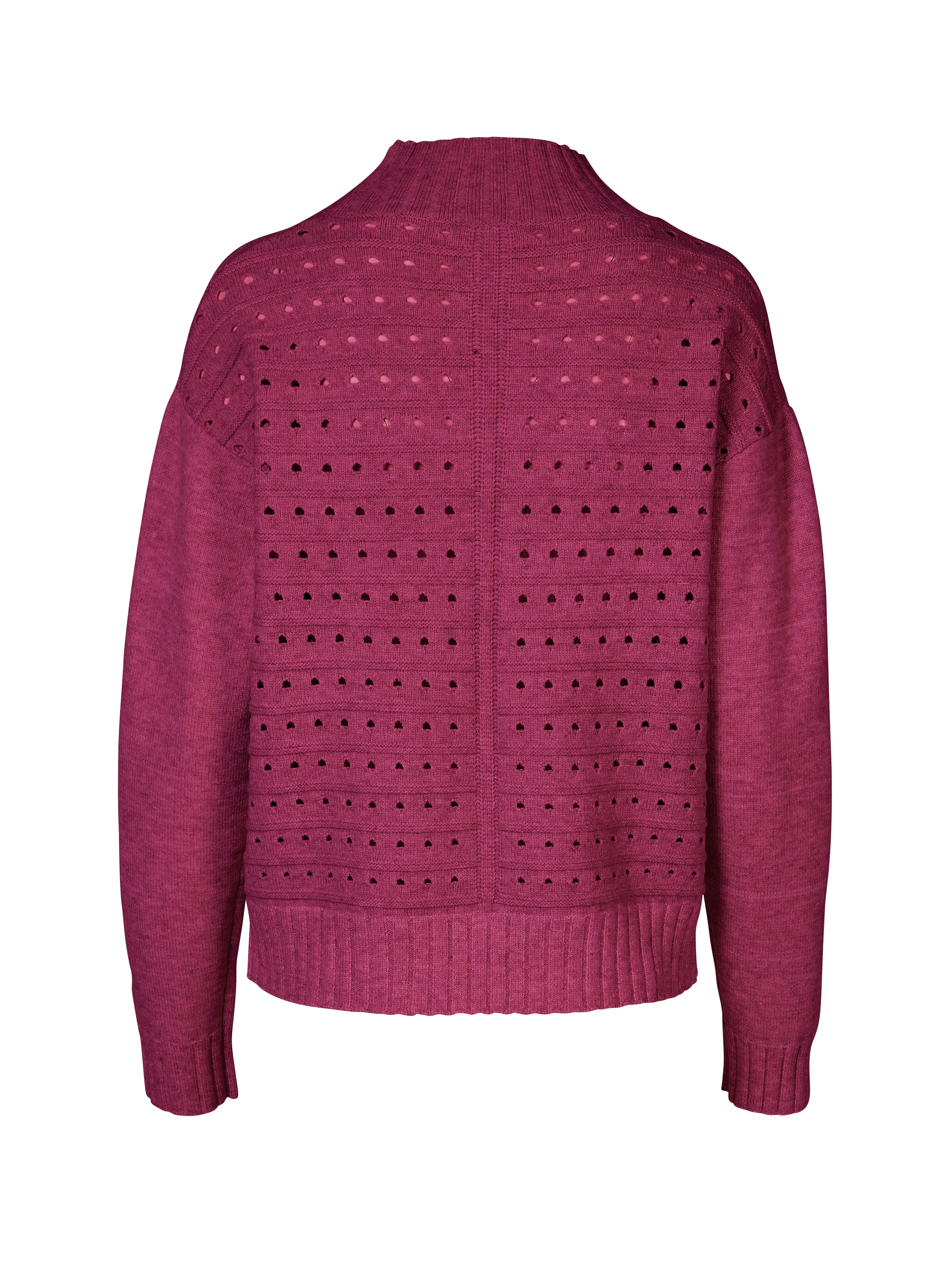 VILKE knit sweater - Dark plum